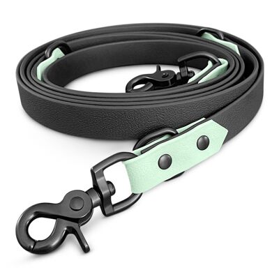 Outdoor SPORT leash - 3-way adjustable - 230cm - black/mint
