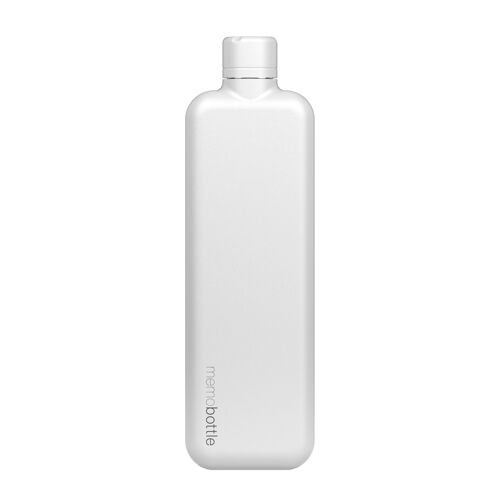 SLIM Stainless Steel memobottle - WHITE