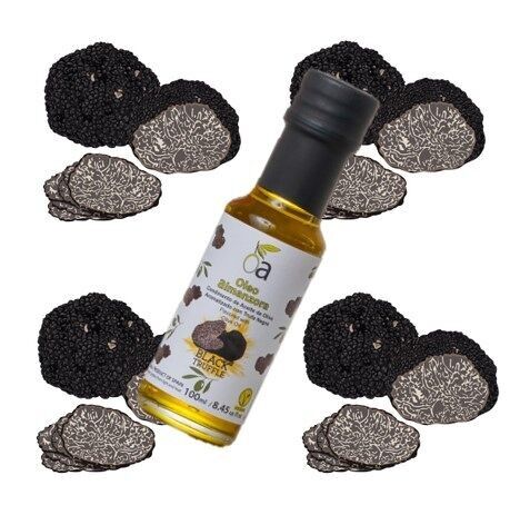Condimento all'olio d'oliva con tartufo nero (bottiglia da 100 ml)