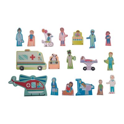 44P6425 – Happy Hospital Playbox avec pièces en bois