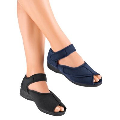 Black bio slipper sandal with velcro Gaviota