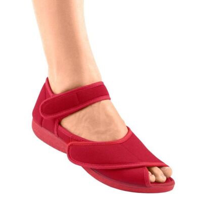 Rote Bio-Sandale mit Klettverschluss von Gaviota