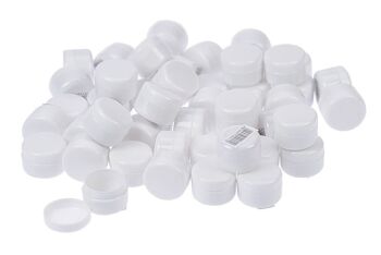 50 x pots cosmétiques en plastique, blanc, pour 6 ml, Ø 2,9 cm, hauteur : 2 cm 1