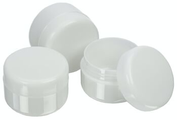 50 x pots cosmétiques en plastique, blanc, pour 6 ml, Ø 2,9 cm, hauteur : 2 cm 4