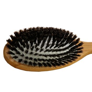 Présentoir avec 12 brosses à cheveux en bois de bambou 7