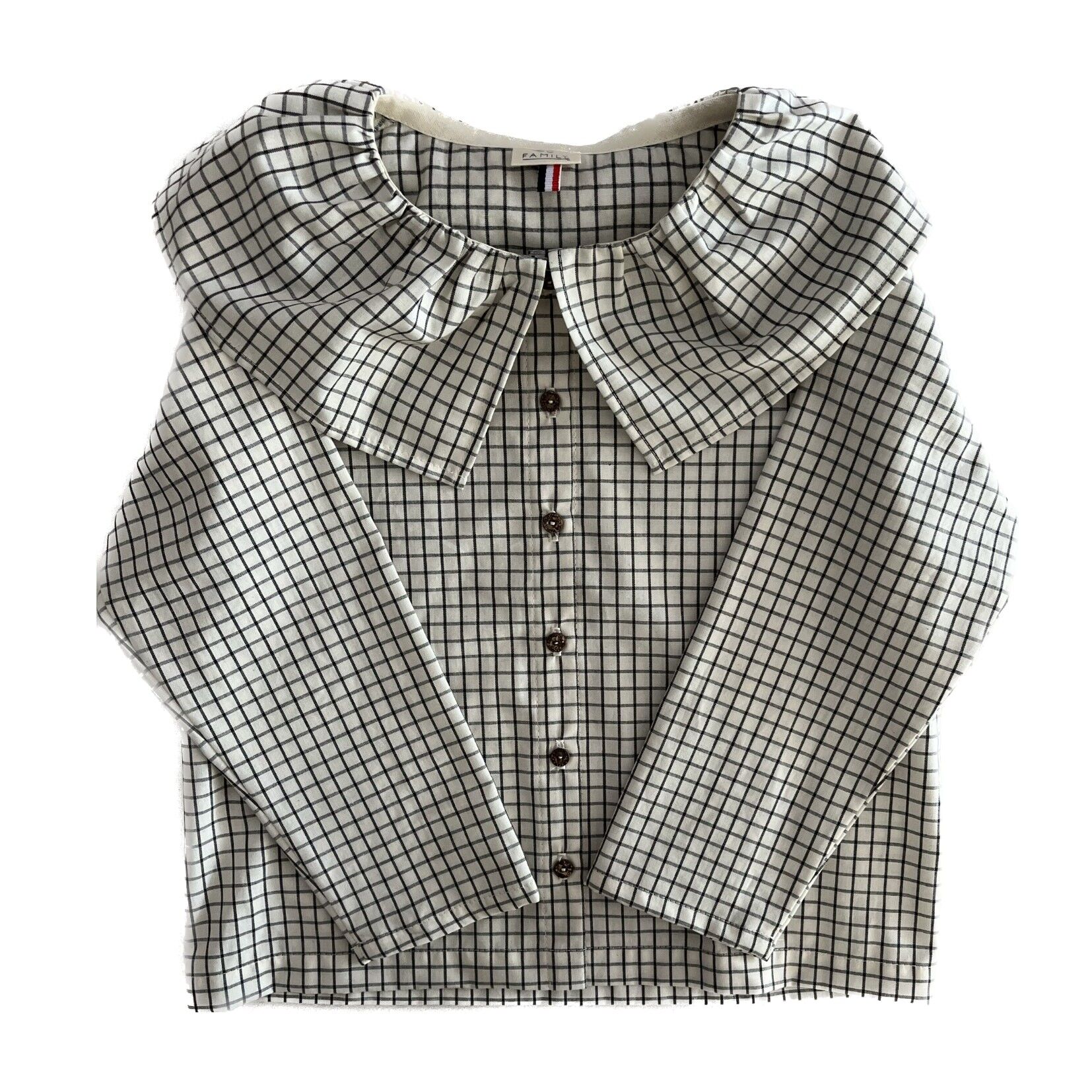 Achat Chemise Stan Fille Enfant Carreaux noir et blanc en gros