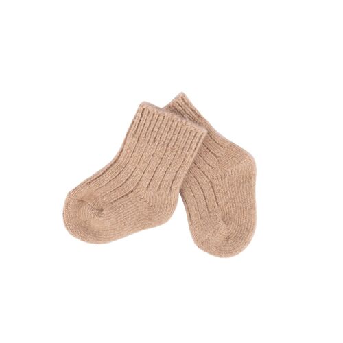 "Little Steps" Camel Wool Socks