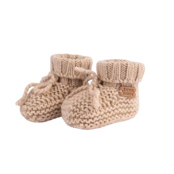 Chaussons Bébé Cachemire Tricotés Main (0-12 mois) 7