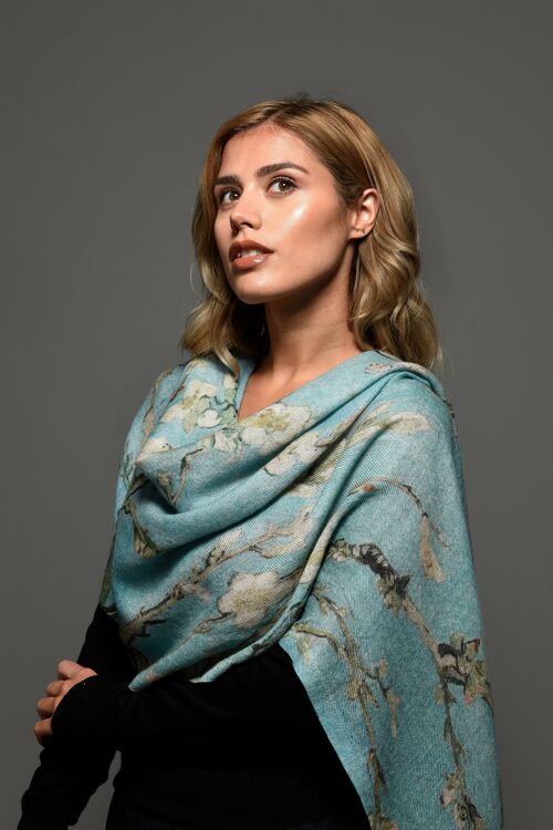 "Almond Blossom" Cashmere Shawl