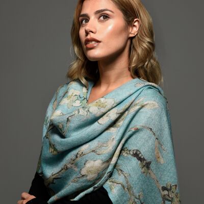 "Almond Blossom" Cashmere Shawl