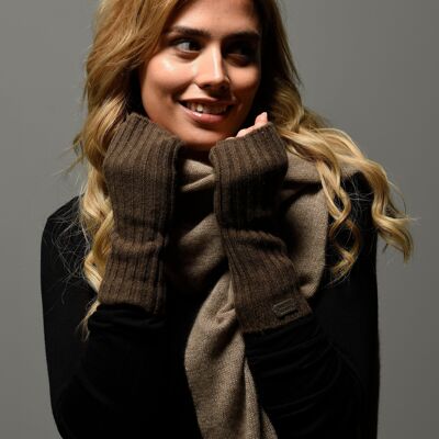 Guantes sin dedos de lana de yak "Dava"