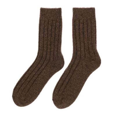 Socken aus Yakwolle „Tod“ (Braun)