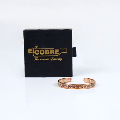 Magnetarmband aus reinem Kupfer mit Geschenkbox (Design 37)