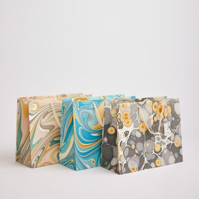 Hand Marbled Gift Bags (Large) - Luxe