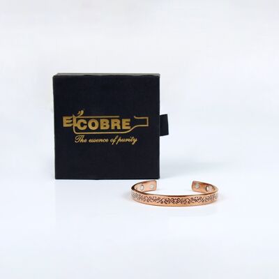 Magnetarmband aus reinem Kupfer mit Geschenkbox (Design 35)