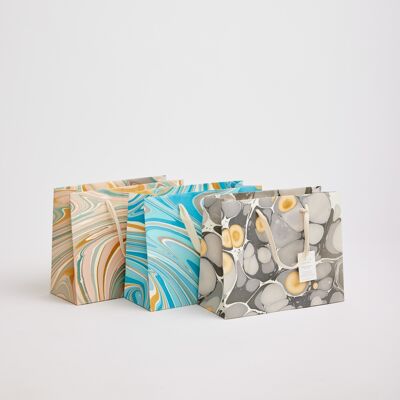 Hand Marbled Gift Bags (Medium) - Luxe