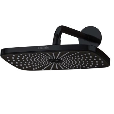 Douche pluie Melvin XL 30 cm avec bras de douche - Noir