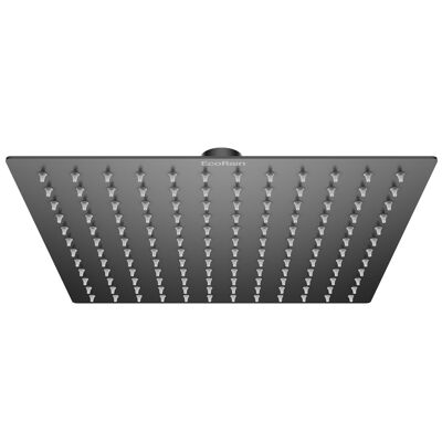 Stainless Steel Rain Shower Head Tyler Square 40 cm - Black