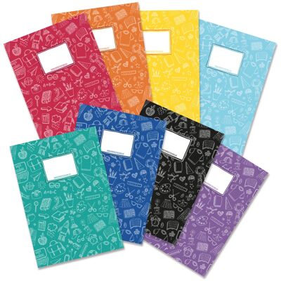 8 enveloppes papier reliure DIN A4 Scribble - Set 6