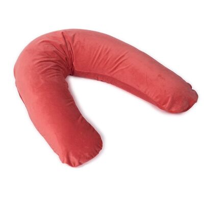 Nursing cushion 205 cm “velvet polyester” solid color - Marsala