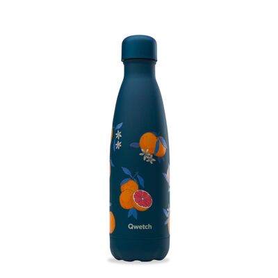 Bouteille isotherme Delice - pamplemousse en bleu foncé, 500 ml