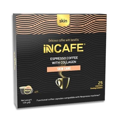 iNCAFE 'Skin' espresso coffee, 25 Nespresso capsules