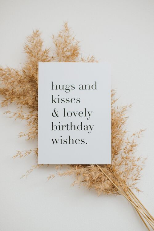 Postkarte Hugs & Kisses