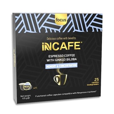 Café espresso iNCAFE 'Focus', 25 cápsulas Nespresso