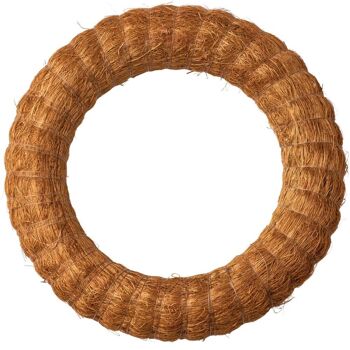 Socle couronne de foin recouvert de sisal 20cm/4cm - Marron 1