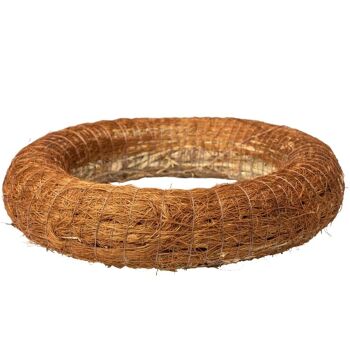 Socle couronne de foin recouvert de sisal 25cm/5cm - Marron 2