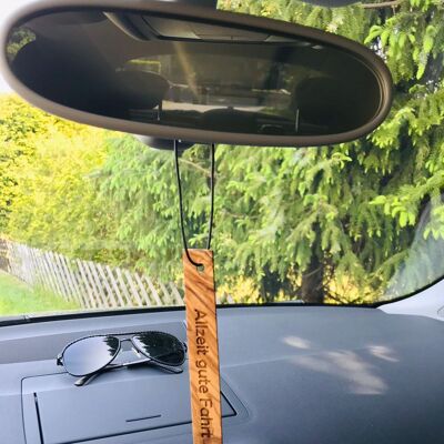 Air freshener hanging for car as stick olive wood