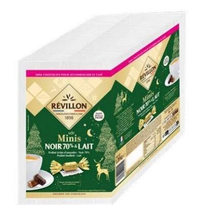 MINI-Papillen mit 70 % dunkler Praliné und Milch, Karton mit 1.260 kg