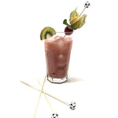 10x brochettes à cocktail avec mini amuse-bouche de football