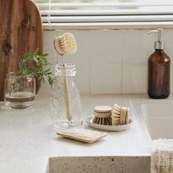 Ensemble de brosses à vaisselle en bambou | Brosses de nettoyage pour la vaisselle 4pcs 2