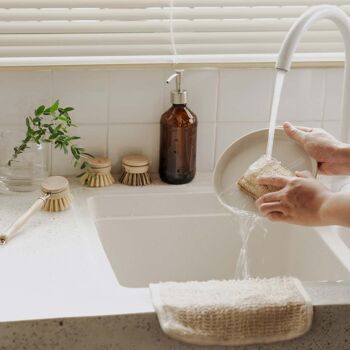 Ensemble de brosses à vaisselle en bambou | Brosses de nettoyage pour la vaisselle 4pcs 4