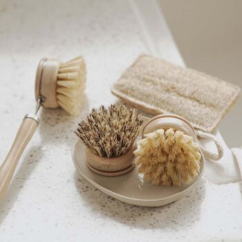 Ensemble de brosses à vaisselle en bambou | Brosses de nettoyage pour la vaisselle 4pcs 6