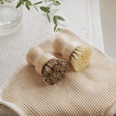 Bamboo Dish Brushes | Set of 2 Washing Up Scrubbing Brushes