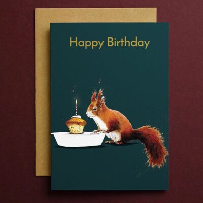 Carte di compleanno scoiattolo
