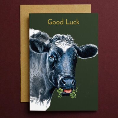 Tarjetas de vaca de buena suerte