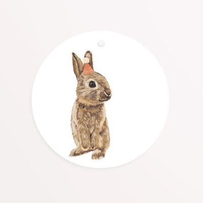 rabbit partyhat - 6cm x 6cm