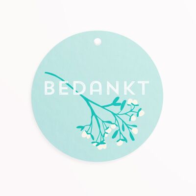 bedankt - 6cm x 6cm