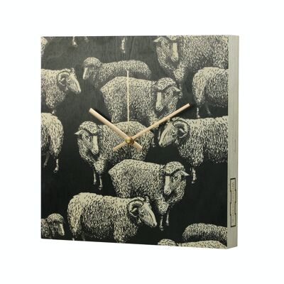 Reloj de pared "Woodclock Sheeple"