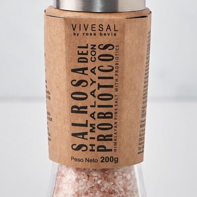 HIMALAYAN PINK SALT WITH PROBIOTICS 200g GRINDER