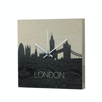 Horloge murale "Woodclock Timezone - Londres"