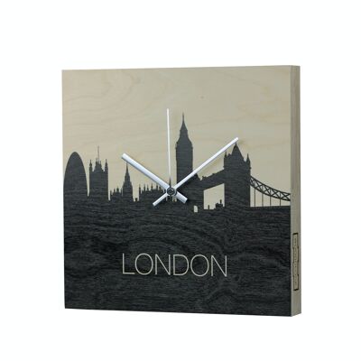 Wall clock "Woodclock Timezone - London"