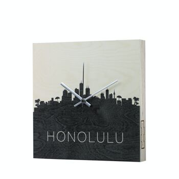 Horloge murale "Woodclock Timezone - Honolulu"