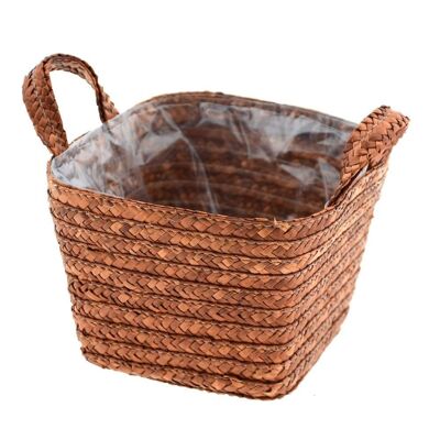 Plant basket - Braided - Copper - 13cm