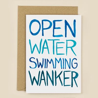 Grußkarte zum Schwimmen im offenen Wasser