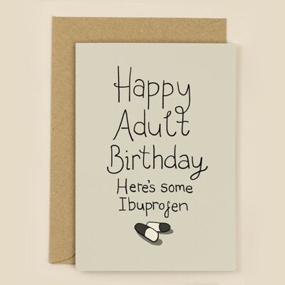 Tarjeta de feliz cumpleaños para adultos