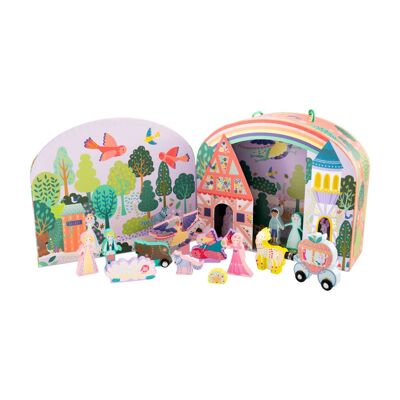 45P6471 - Playbox with wooden pieces - Fairy Tale